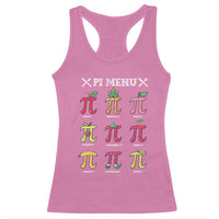 Funny Pi Day Racerback Tank Top Pi Menu Fruits Pie Math Lover
