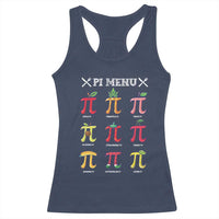 Funny Pi Day Racerback Tank Top Pi Menu Fruits Pie Math Lover