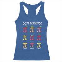 Funny Pi Day Racerback Tank Top Pi Menu Fruits Pie Math Lover