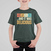 Funny Pi Day T Shirt For Kid I Ate Some Pie and It Was Delicious