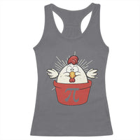 Funny Pi Day Racerback Tank Top Chicken Pot Pi Math Lover