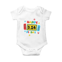 Funny Pi Day Baby Onesie Video Game Gamer Math Kids Boys Men