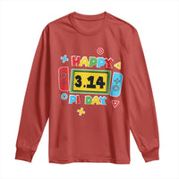 Funny Pi Day Long Sleeve Shirt Video Game Gamer Math Kids Boys Men