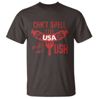 Funny 4th Of July T Shirt Can't Spell Sausage Without USA - Wonder Print Shop