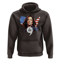 Comma La Harris Hoodie American Flag President 2024 - Wonder Print Shop