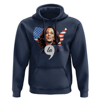 Comma La Harris Hoodie American Flag President 2024 - Wonder Print Shop