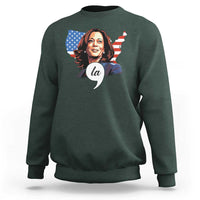 Comma La Harris Sweatshirt American Flag President 2024 - Wonder Print Shop