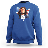 Comma La Harris Sweatshirt American Flag President 2024 - Wonder Print Shop