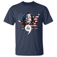 Comma La Harris T Shirt American Flag President 2024 - Wonder Print Shop