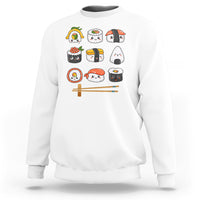 Kawaii Sushi Set Japanese Food Lover Anime Manga Rice Sweatshirt - Wonder Print Shop