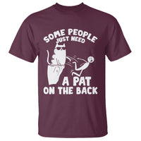 Some People Just Need A Pat On The Back Sarcastic Cat Lover T Shirt - Wonder Print Shop