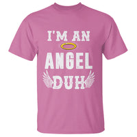 Christmas T Shirt I'm An Angel Duh Lazy - Wonder Print Shop