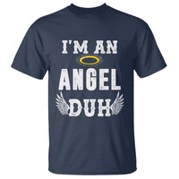 Christmas T Shirt I'm An Angel Duh Lazy - Wonder Print Shop