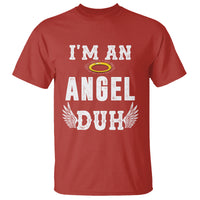 Christmas T Shirt I'm An Angel Duh Lazy - Wonder Print Shop