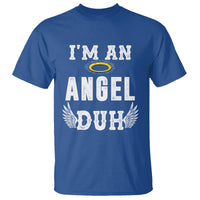 Christmas T Shirt I'm An Angel Duh Lazy - Wonder Print Shop