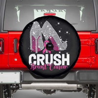 Crush Breast Cancer Awareness Spare Tire Cover Bling High Heels Pink Ribbon TS09