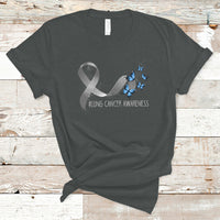 Pretty White Ribbon Butterfly Lung Cancer Awareness T Shirt - Wonder Print Shop