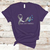Pretty White Ribbon Butterfly Lung Cancer Awareness T Shirt - Wonder Print Shop