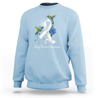 Pretty White Ribbon Bird Lung Cancer Awareness Sweatshirt - Wonder Print Shop