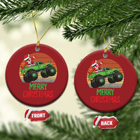 Merry Christmas Santa Monster Truck Dabbing Christmas Ornament - Wonder Print Shop
