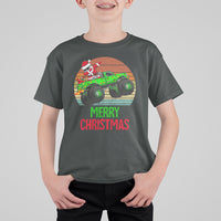 Merry Christmas Santa Monster Truck Dabbing T Shirt For Kid - Wonder Print Shop