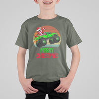Merry Christmas Santa Monster Truck Dabbing T Shirt For Kid - Wonder Print Shop