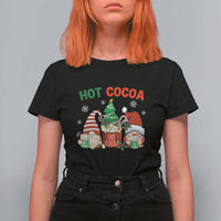 Hot Cocoa Gnomes Drink Hot Chocolate Watch Christmas Movies T Shirt For Women - Wonder Print Shop