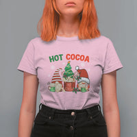 Hot Cocoa Gnomes Drink Hot Chocolate Watch Christmas Movies T Shirt For Women - Wonder Print Shop