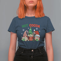 Hot Cocoa Gnomes Drink Hot Chocolate Watch Christmas Movies T Shirt For Women - Wonder Print Shop