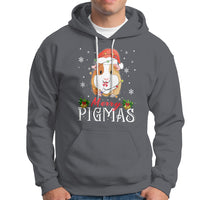 Christmas Hoodie Merry Pigmas Cute Guinea Pig Santa Hat - Wonder Print Shop