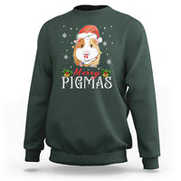 Christmas Sweatshirt Merry Pigmas Cute Guinea Pig Santa Hat - Wonder Print Shop