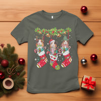 Christmas T Shirt Guinea Pig In Xmas Socks Cute Santa Hat - Wonder Print Shop