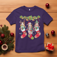 Christmas T Shirt Guinea Pig In Xmas Socks Cute Santa Hat - Wonder Print Shop