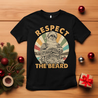 Christmas T Shirt Respect The Beard Cool Santa - Wonder Print Shop