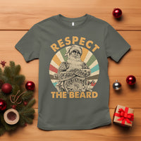 Christmas T Shirt Respect The Beard Cool Santa - Wonder Print Shop