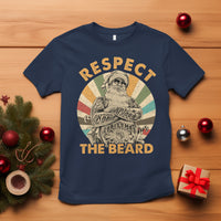 Christmas T Shirt Respect The Beard Cool Santa - Wonder Print Shop