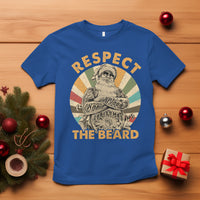 Christmas T Shirt Respect The Beard Cool Santa - Wonder Print Shop