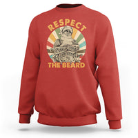 Christmas Sweatshirt Respect The Beard Cool Santa - Wonder Print Shop