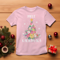 Mele Kalikimaka Hawaiian Christmas Tree Tropical Flower T Shirt - Wonder Print Shop