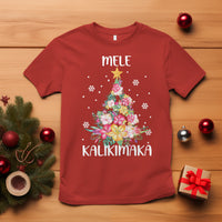 Mele Kalikimaka Hawaiian Christmas Tree Tropical Flower T Shirt - Wonder Print Shop