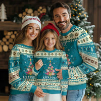 Xmas In Hawaii Ugly Christmas Sweater Mele Kalikimaka Hawaiian Christmas Tree Tropical Flower - Wonder Print Shop