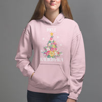 Mele Kalikimaka Hawaiian Christmas Tree Tropical Flower Hoodie - Wonder Print Shop