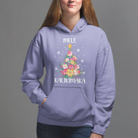 Mele Kalikimaka Hawaiian Christmas Tree Tropical Flower Hoodie - Wonder Print Shop