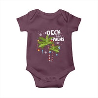 Christmas In Hawaii Baby Onesie Deck the Palms Xmas Tree