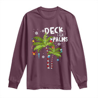 Christmas In Hawaii Long Sleeve Shirt Deck the Palms Xmas Tree