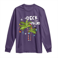 Christmas In Hawaii Long Sleeve Shirt Deck the Palms Xmas Tree