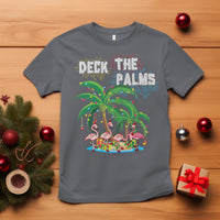 Christmas In Hawaii T Shirt Deck the Palms Firework Merry Christmas Flamingo - Wonder Print Shop