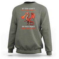 Do Not Poke The Cool Dragon Flame-Spewing Flying Mythical Creature Sweatshirt - Wonder Print Shop