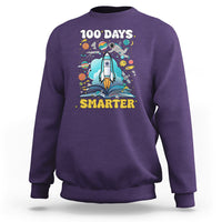 100th Day Of School Sweatshirt 100 Days Smarter Outer Space Magic Book - Wonder Print Shop