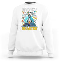 100th Day Of School Sweatshirt 100 Days Smarter Outer Space Magic Book - Wonder Print Shop